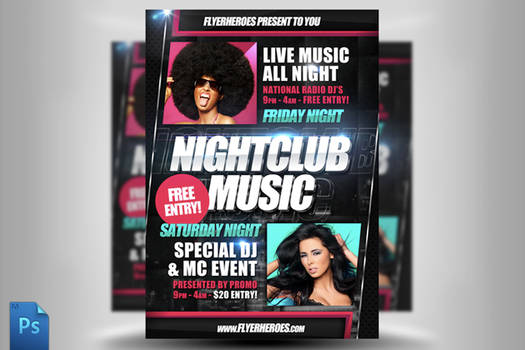 Nightclub Music Flyer Template