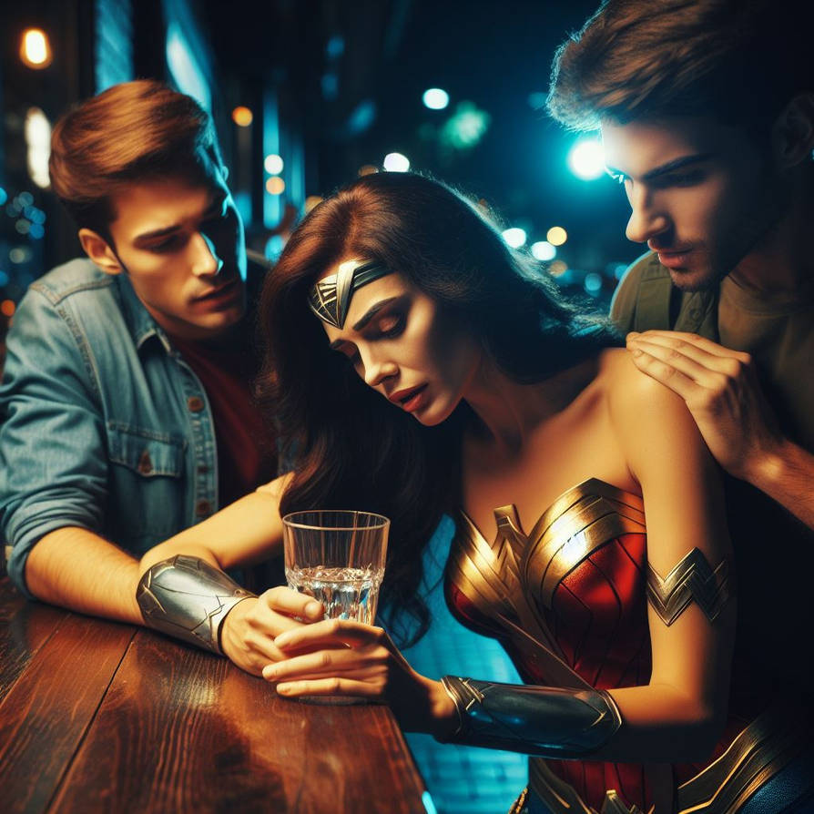 Wonder Woman Drink Spiked by Surve1Shubham on DeviantArt