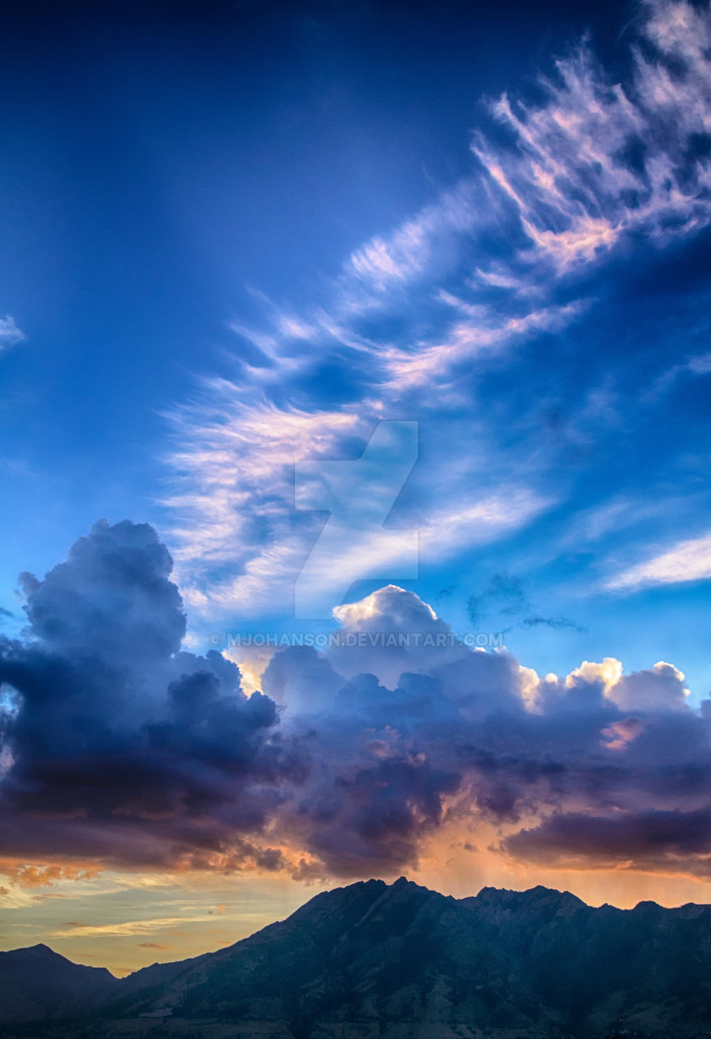 Pink Cloud Tails Over Olympus