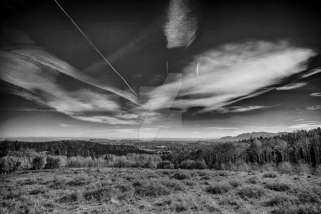 Across a Open Sky HDR BW