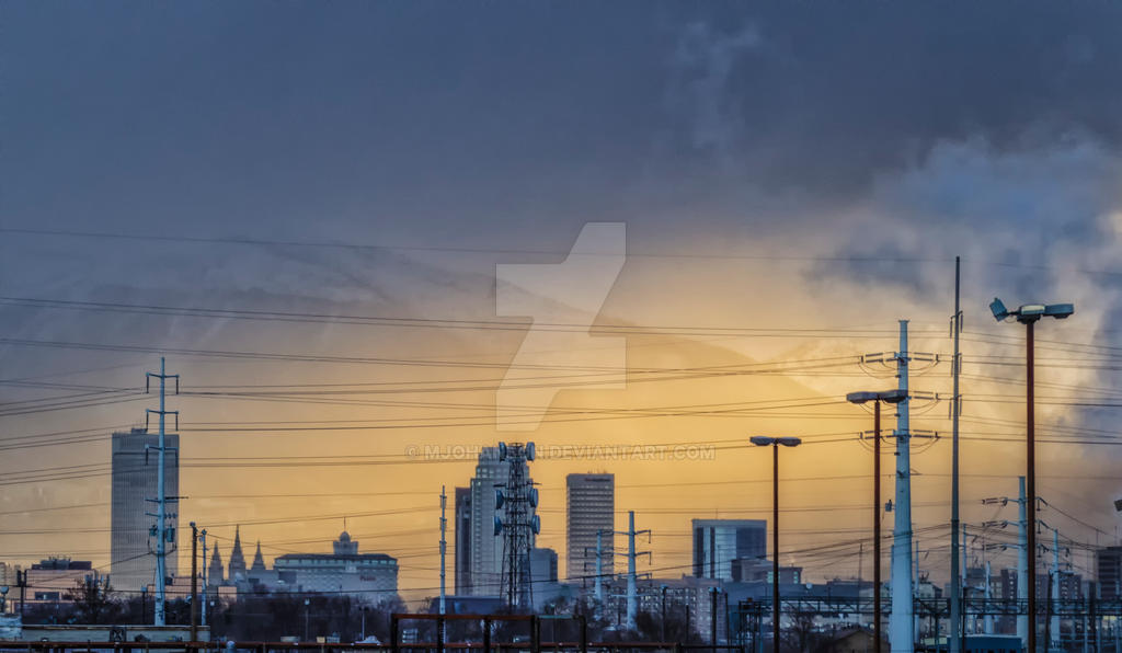 Golden Light on Downtown Salt Lake City