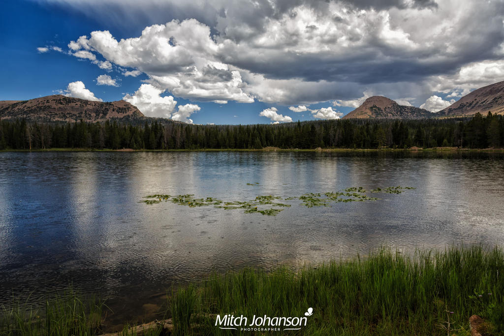 Raindrops on a Mountain Lake