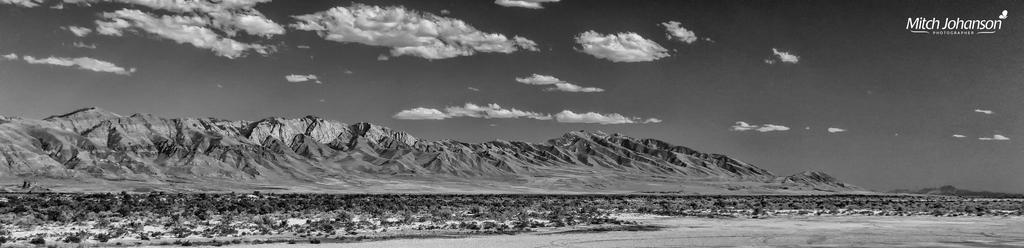 Panorama of Desert Peak BW