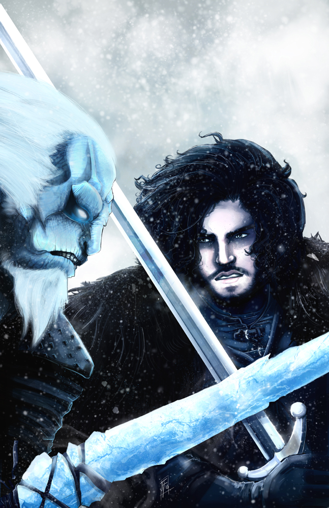 Amazing Jon Snow/White Walker/Night King art by @TheHLazar…