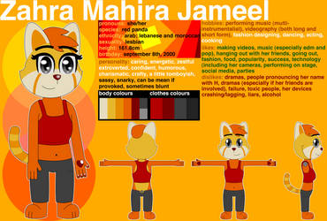 Zahra Jameel - Character Ref Sheet (2024)