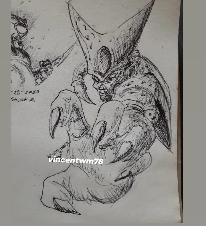 DBZ Cell (first form) by VinceArtworks on DeviantArt