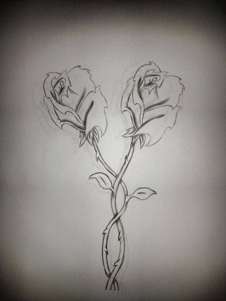 Double Rose Tattoo by BoneHazard on DeviantArt