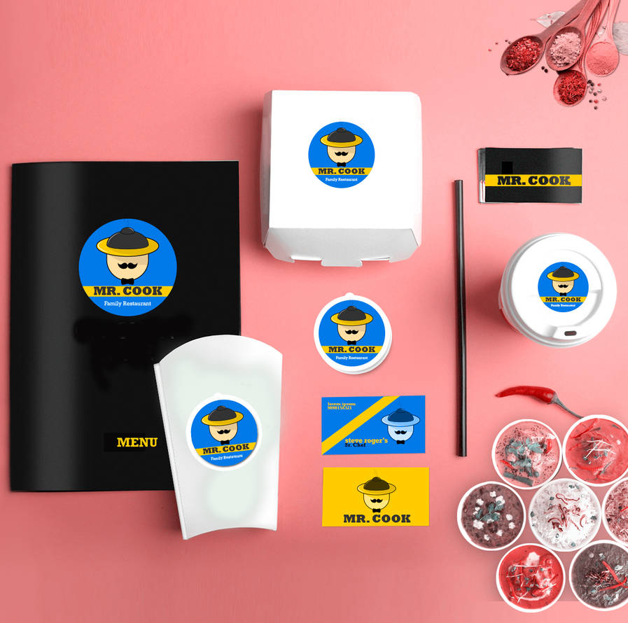 Logo and Identity design for Mr Cook Restaurant by creativebanda on ...