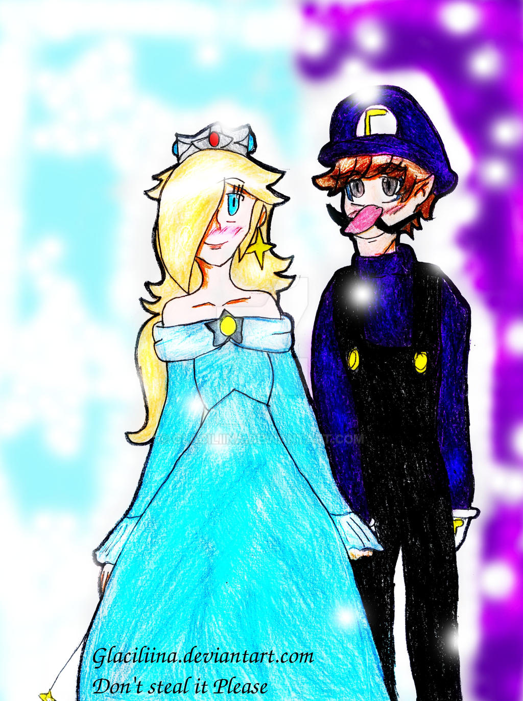 Mario Waluigi X Rosalina By Glaciliina On DeviantArt.