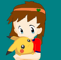 With Pikachu xD