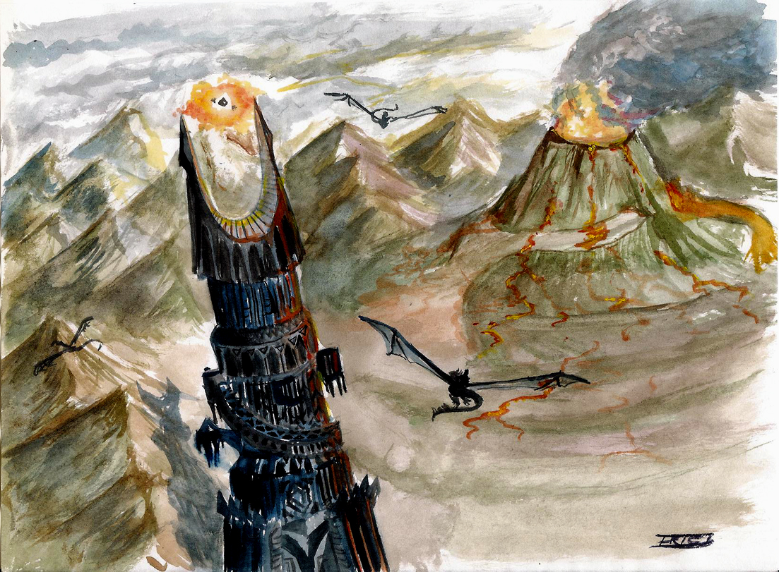 Barad Dur Watercolor