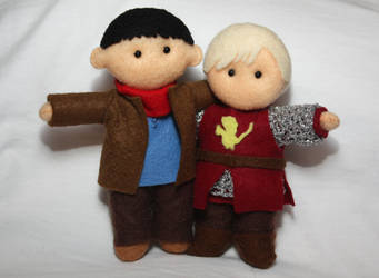 Merlin and Arthur Plushies