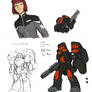 Sketch: armored trooper