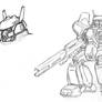 sketch: mecha battlesuit