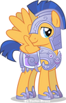 Flash sentry in crystal armour by Vector-Brony