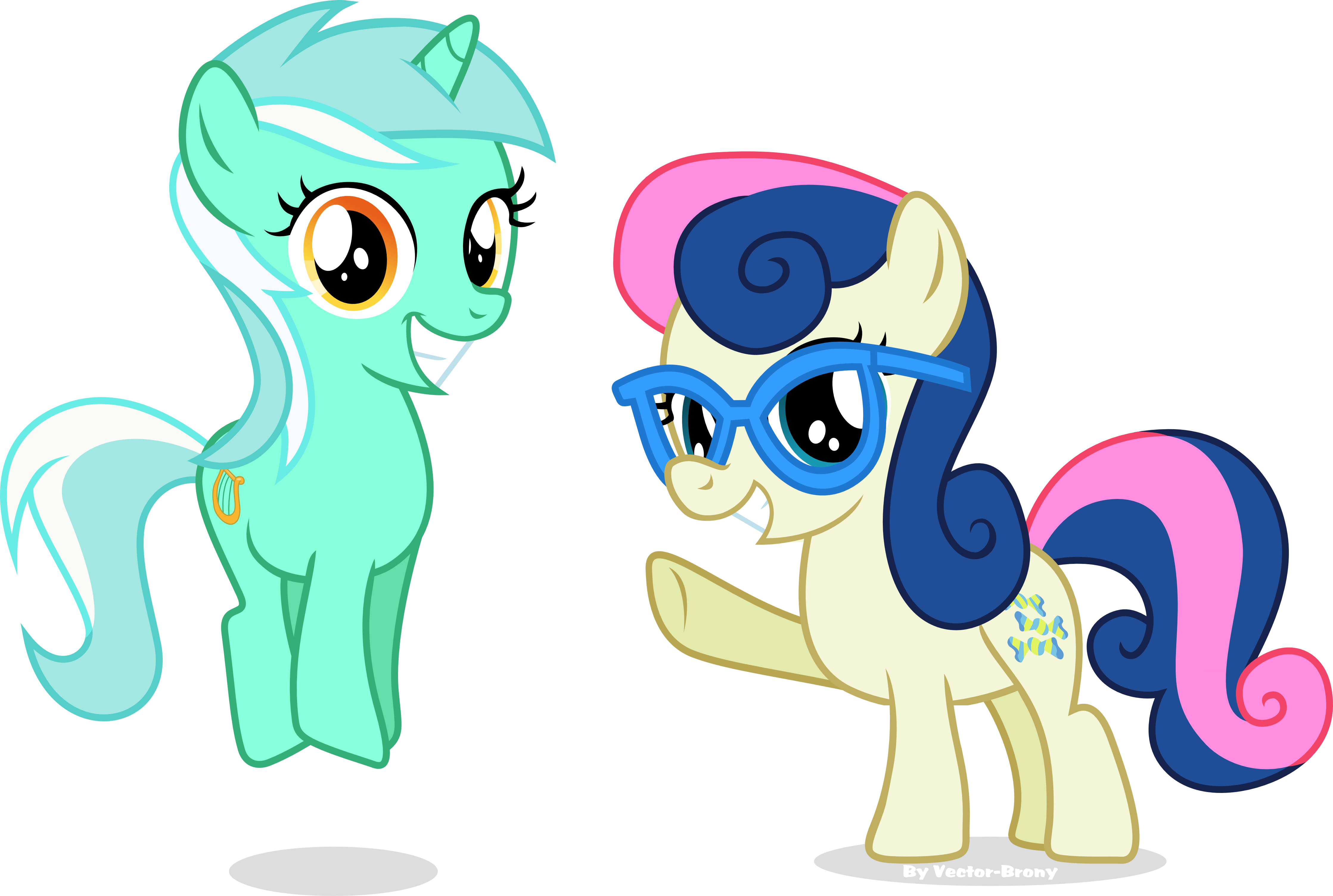 Filly Lyra and Bonbon