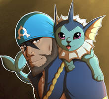 Archie and Vaporeon