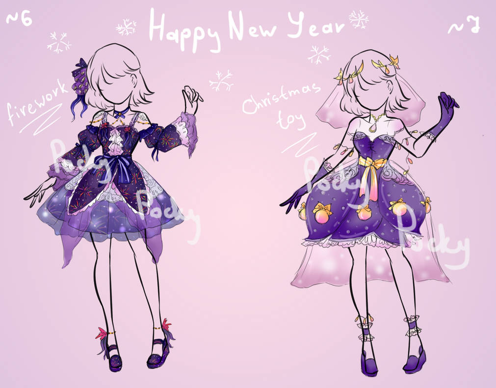 AUCTION OPEN [ dresses -6,7] New Year's Collection