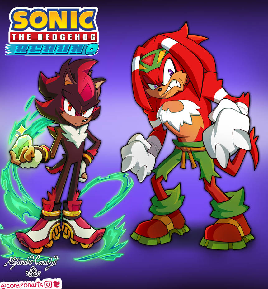 Shadow and Knuckles Sonic Rerun by CorazonArts on DeviantArt