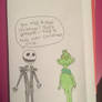 Jack Skellington And The Grinch Christmas Card