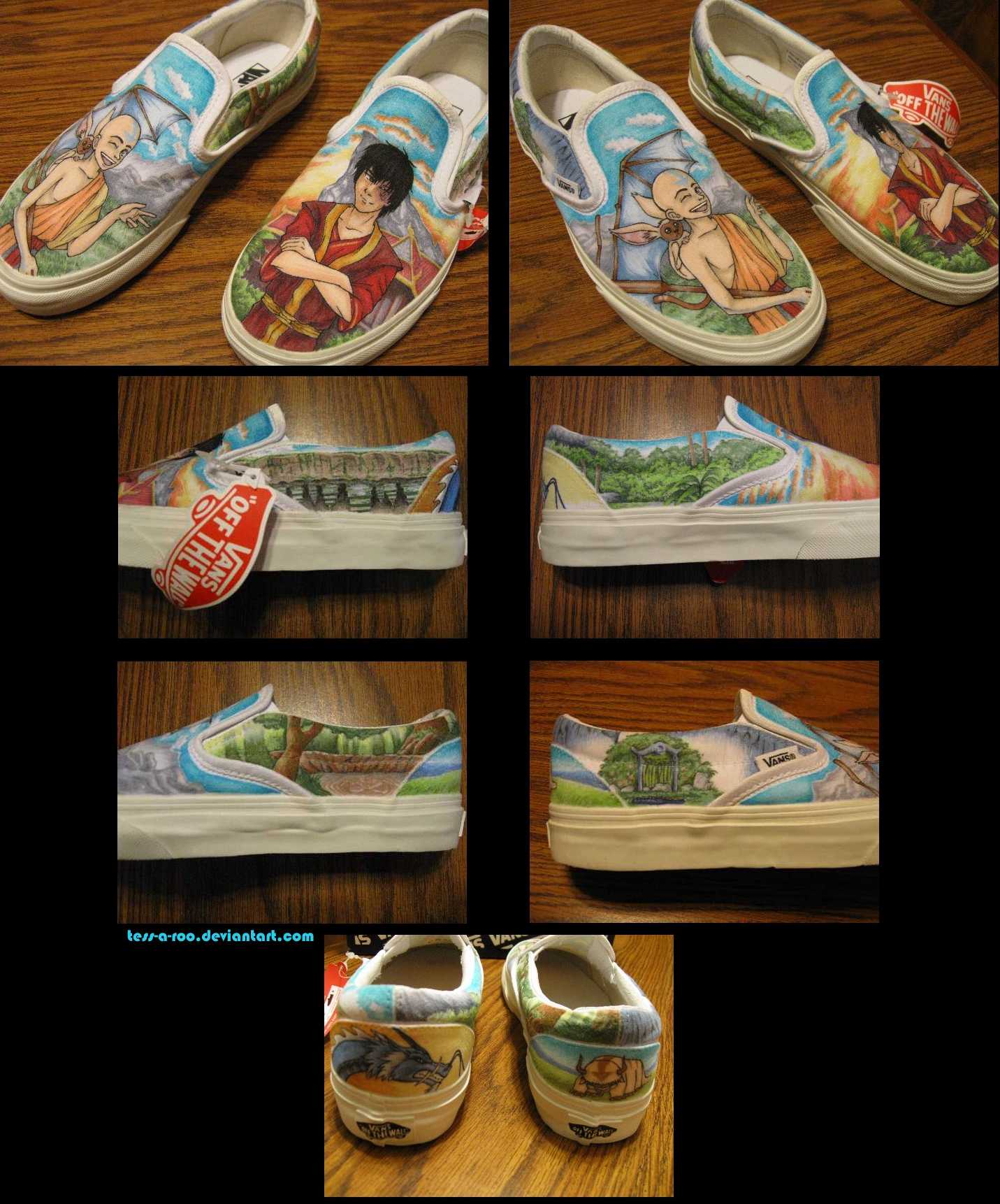 Avatar Shoes: Aang and Zuko by tess-a-roo on DeviantArt