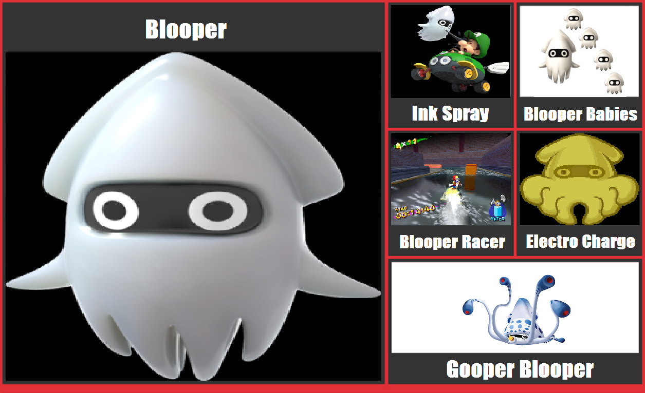 Smash Bros. Moveset Idea: Blooper by pikaCOOL360 on DeviantArt