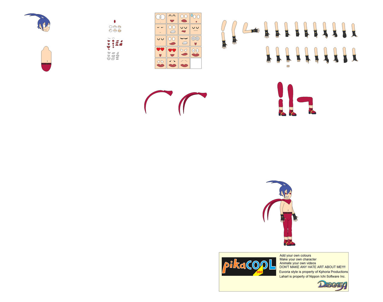 Laharl Character Builder by pikaCOOL360 on DeviantArt