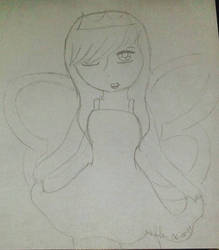 anime girl with wings (not finished )