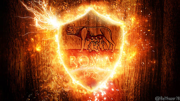 A.S. Roma Wooden Logo 2020