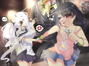 Senran Kagura: Mirai and Yagyuu at the movies