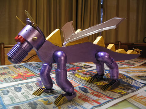 Purple Dragon Junk Sculpture