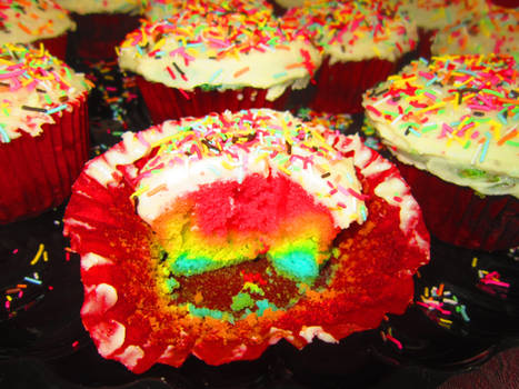 Rainbow cupcakes