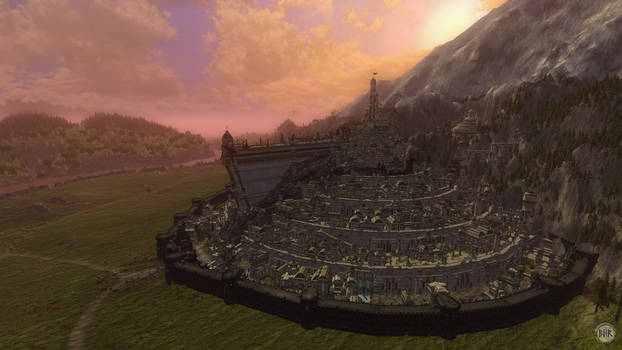 Last sunrays over Minas Tirith by CrazyCatArts on DeviantArt