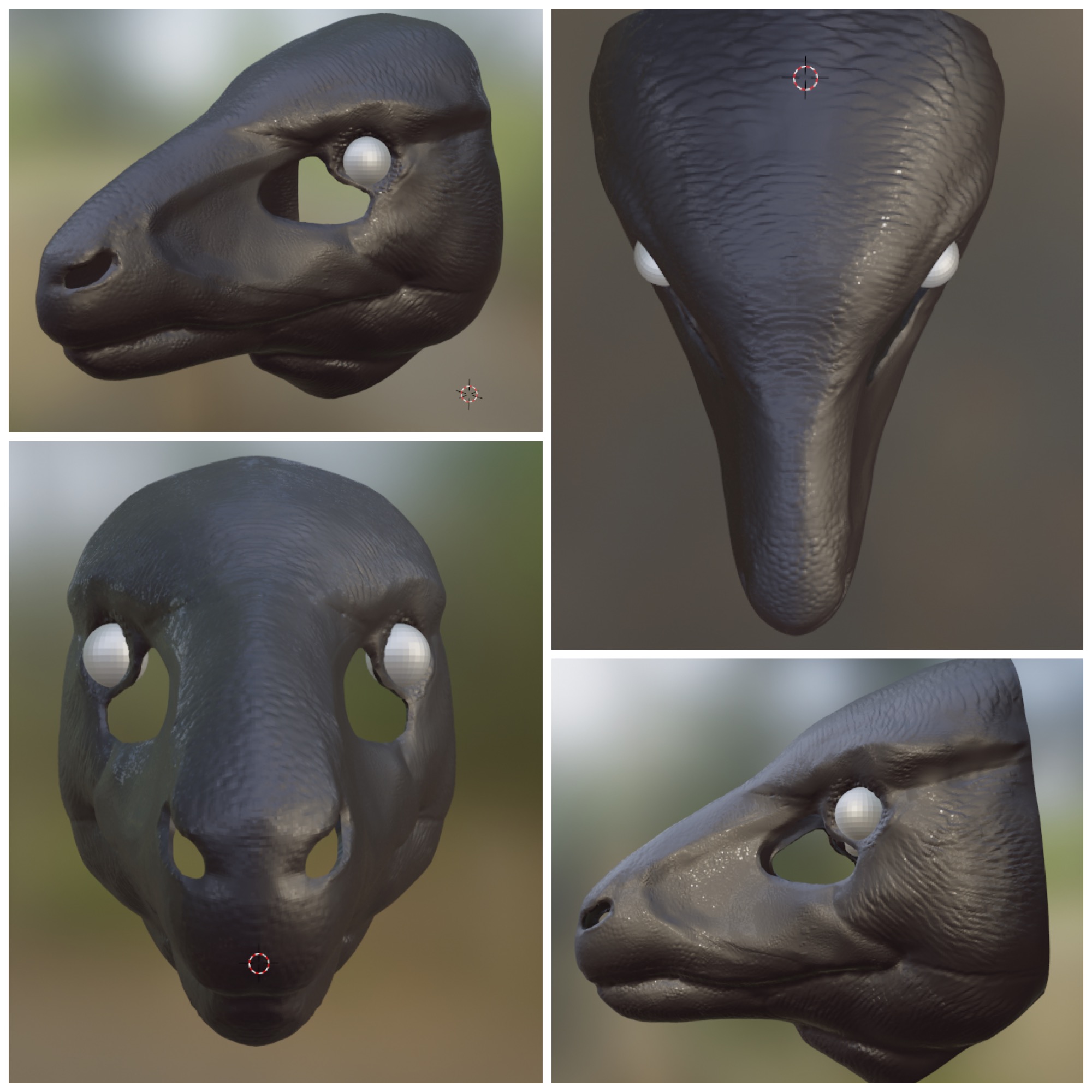 Cgtrader Raptor Mask Utahraptor mask 3D render by DragonArtist15 on DeviantArt