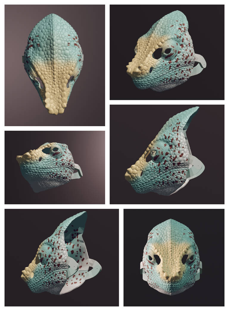 Panther Chameleon Mask 3D renders by DragonArtist15 on DeviantArt