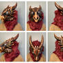 Red and Gold Dragon Mask