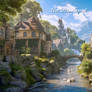 Village by a Woodland Stream