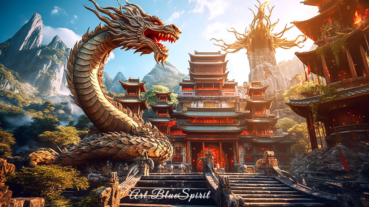 Dragon's Sacred Temple - Dragon28 by artbluespirit on DeviantArt