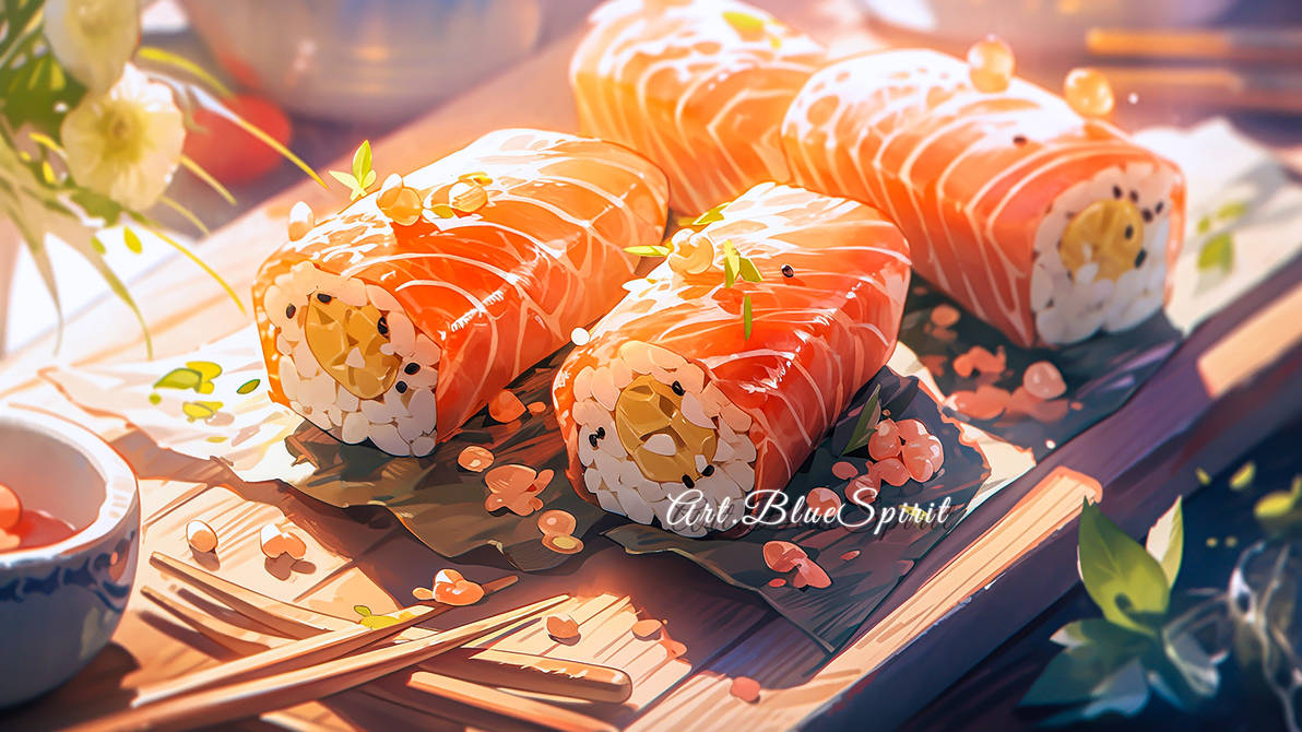 Sushi Symphony - Food90 by artbluespirit on DeviantArt