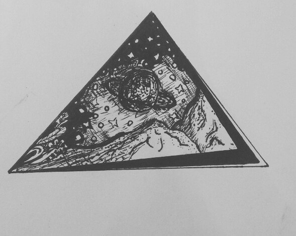 Triangle Space and Mountains by Dorat79 on DeviantArt