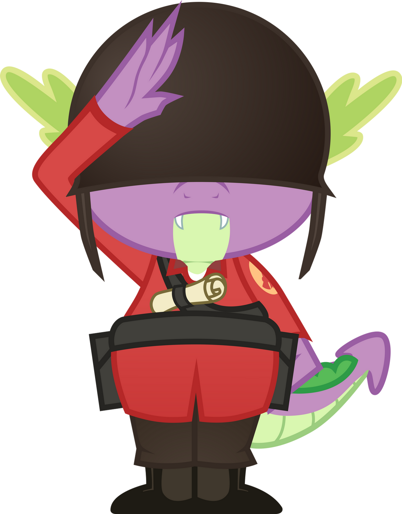 Spike-Soldier Salute by Groxy-Cyber-Soul on DeviantArt