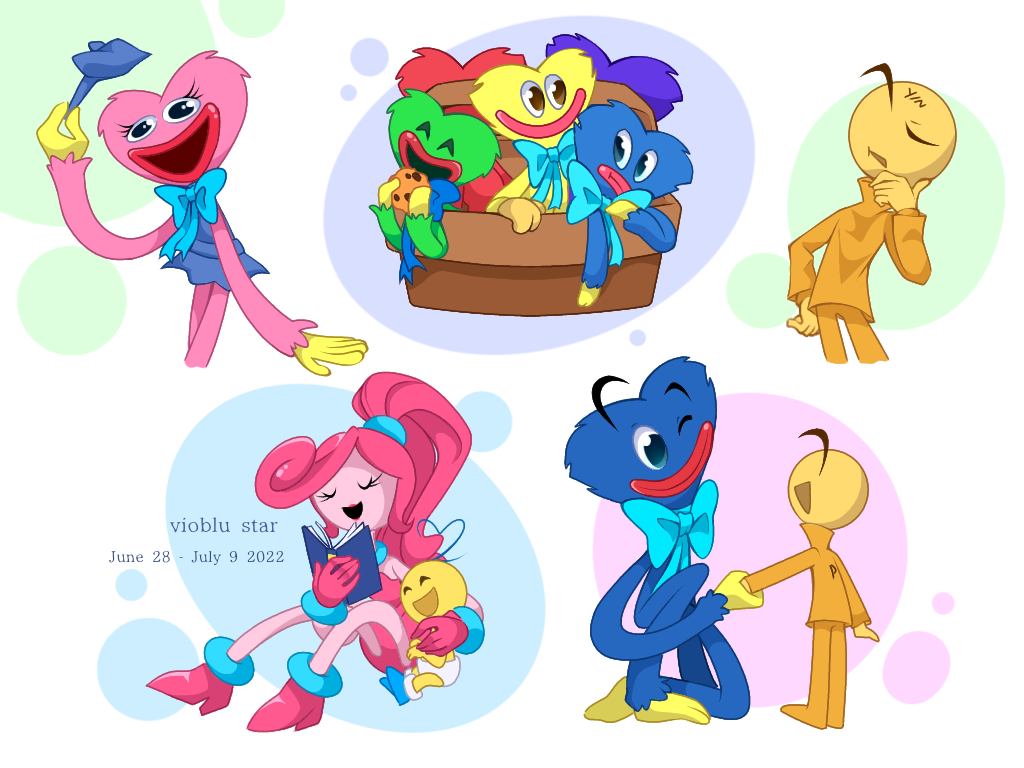 Poppy playtime - huggy and player doodles by Pinkystarfox on