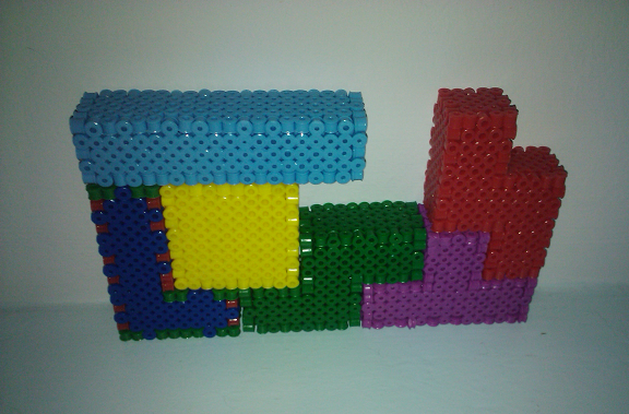 3D Tetris Blocks Perler Beads