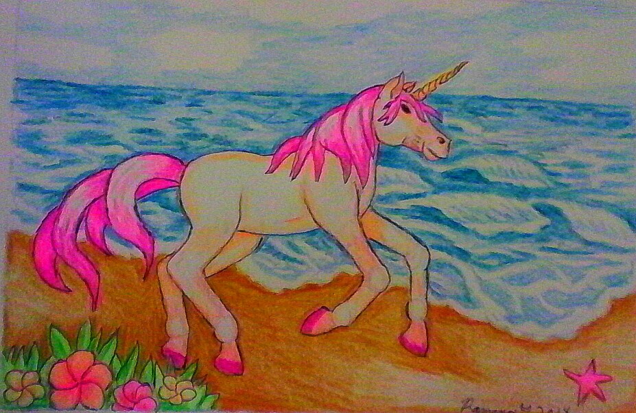 beach unicorn