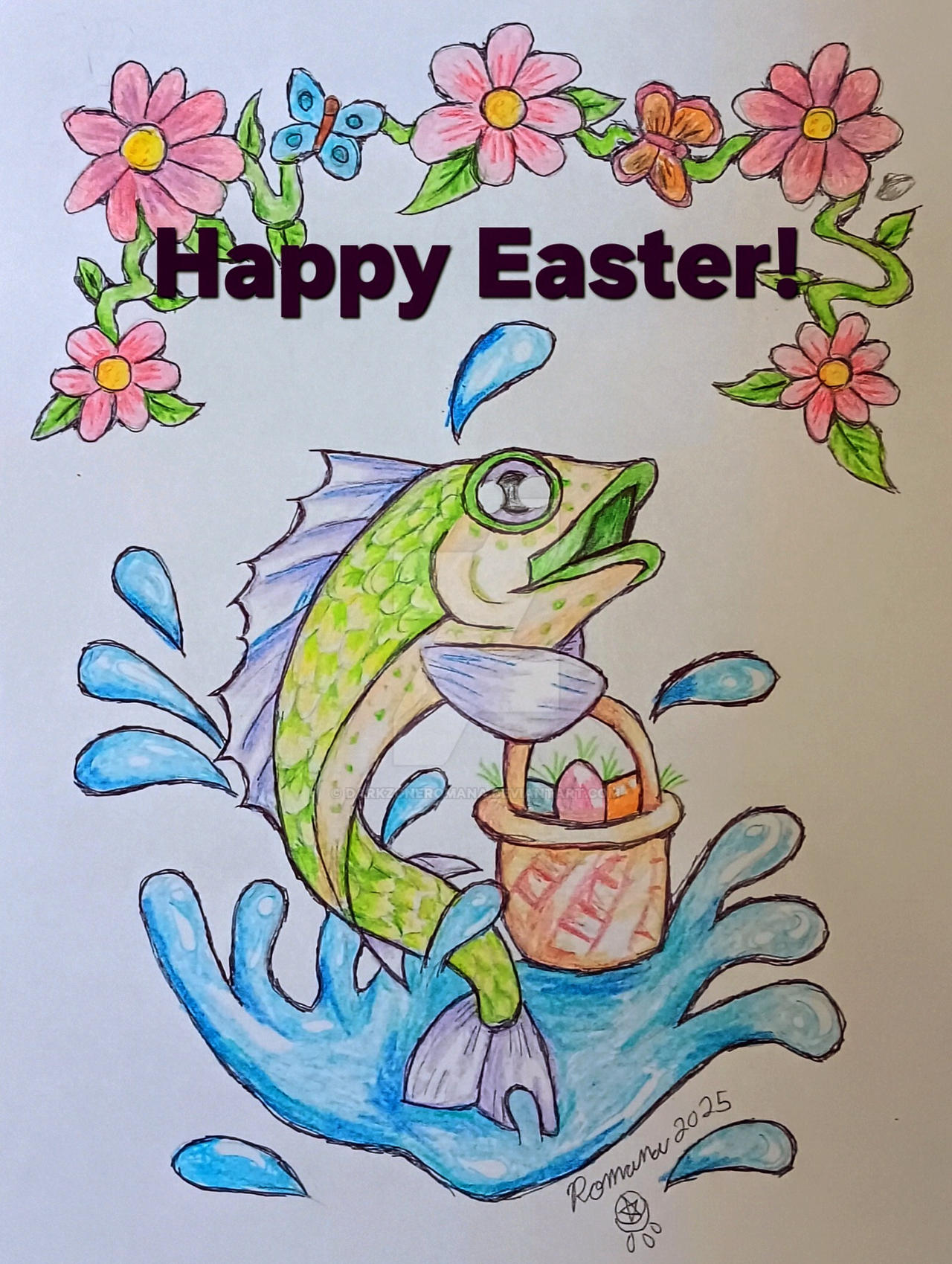 Easter Fish 2025 by DarkZoneRomana on DeviantArt