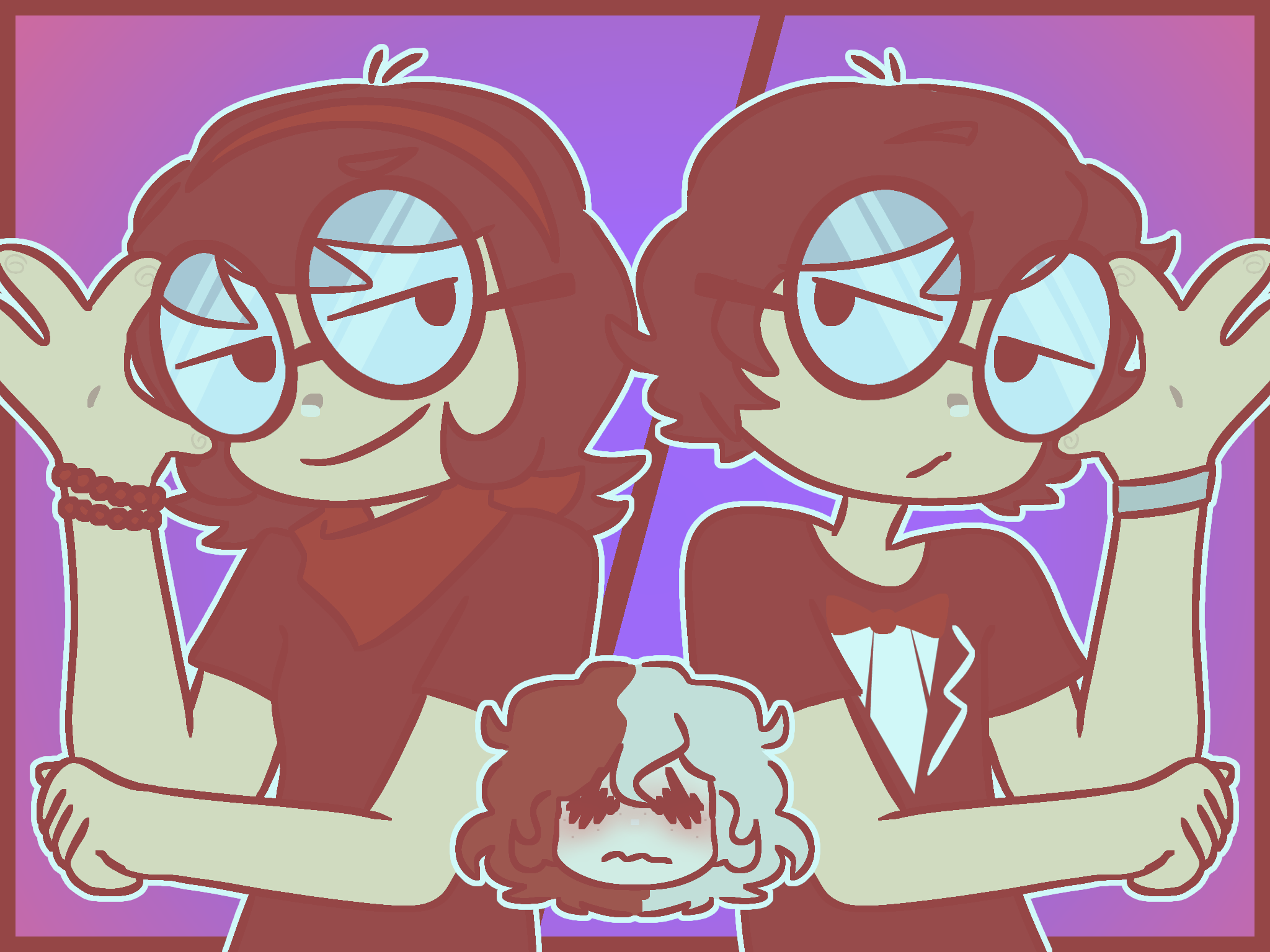 Kin X Kun Kin n Kim (in my regular art style) by xXjellyfishl0vrXx on DeviantArt