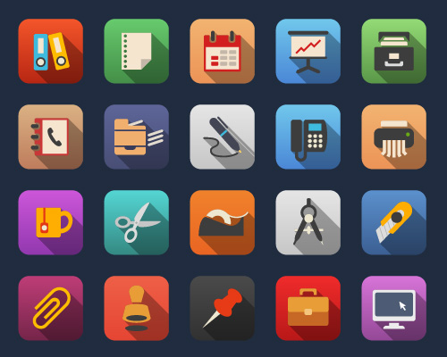 Business and Office Flat Icons