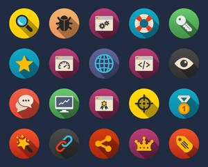 Seo and Web Flat Icons