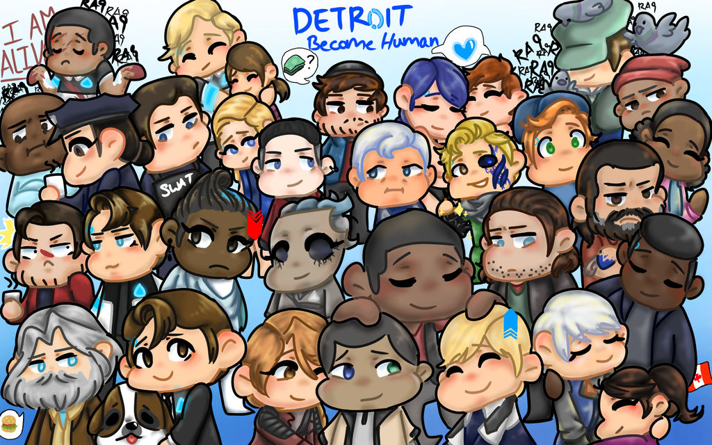 Detroit Become Human 2 inch double-sided charms by Toguchin on DeviantArt