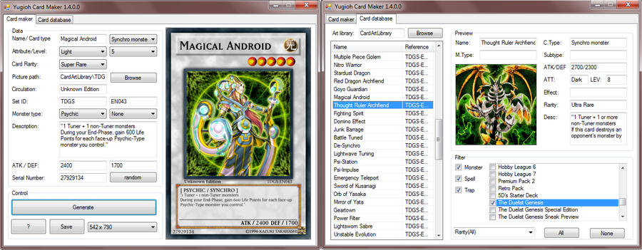yugioh card maker site Yu-Gi-Oh! Card Customizer